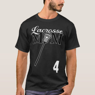 Mujeres Damas Lacrosse Mamá LAX #4 Jugador Jersey