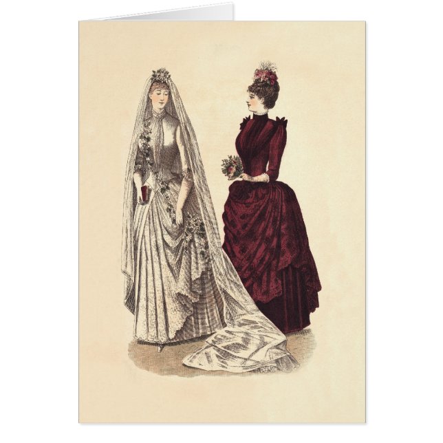 Mujeres de boda de novia vintage (Frente)