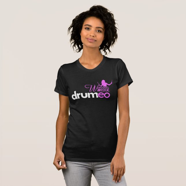 Mujeres de Drumeo en la camisa de The Edge - rosa (Anverso completo)