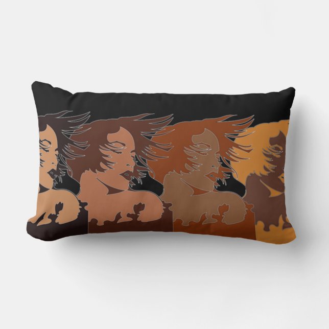 Mujeres de etnia en la almohada eólica (Anverso)