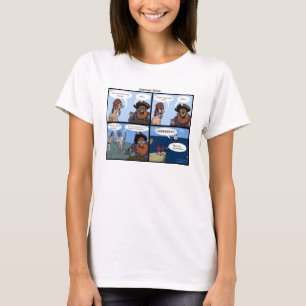 Mujeres de la camiseta del pirata de la gramática