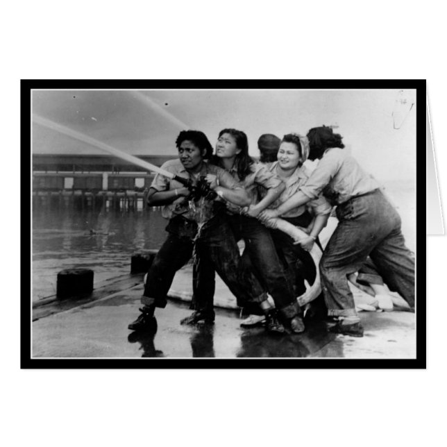 Mujeres de la Segunda Guerra Mundial - Tarjeta de  (Anverso (Horizontal))