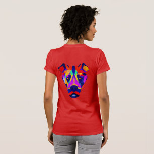 Mujeres de perro de Alexander camiseta roja delgad