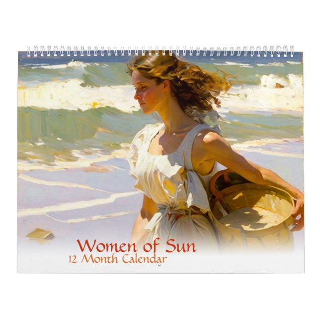 Mujeres de Sun Calendario de 12 meses (páginas div (Tapa)