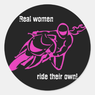 Mujeres de verdad montan pegatina