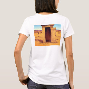 Mujeres del Desert Outhouse camiseta blanca atrás