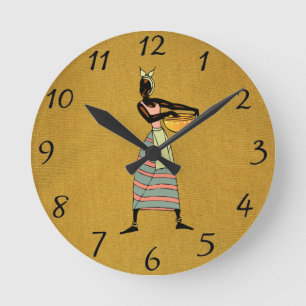 Mujeres del reloj de pared de África