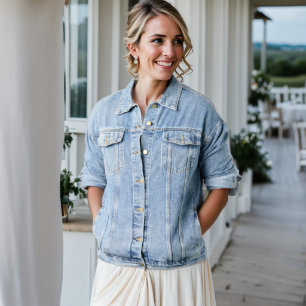 Mujeres Denim Chaqueta de Moda / Personalizar