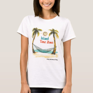 Mujeres, diversión, relajación, camiseta isleña