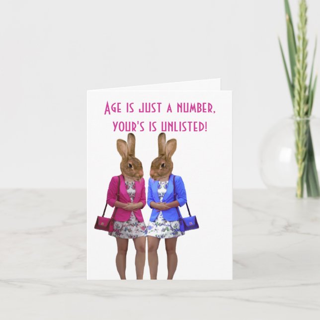 Mujeres divertidas envejecen diciendo tarjetas de  (Anverso)