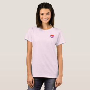 Mujeres Dragón Neon camiseta rosa pálido bolsillo