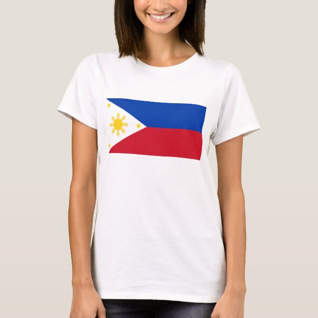 Mujeres en camiseta con bandera de Filipinas (Anverso)