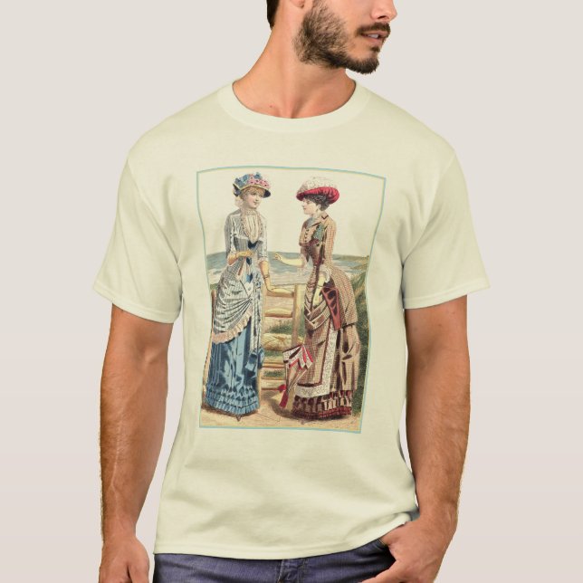 Mujeres en la playa - camiseta del Victorian (Anverso)