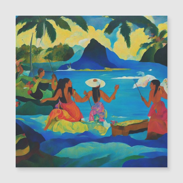 Mujeres en Tahití (Anverso)