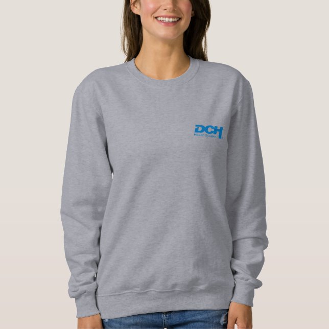 Mujeres - Gris - Suéter - Logo DCH Blue (Anverso)