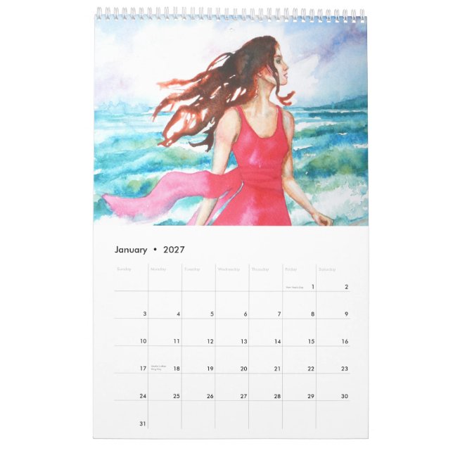 Mujeres hermosas de PMACarlson en calendario de la (Jan 2027)