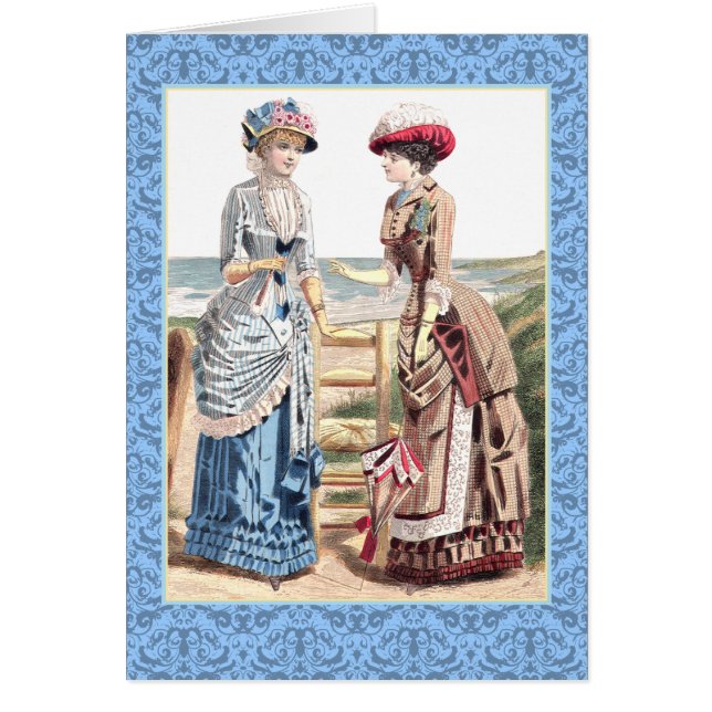 Mujeres hermosas del Victorian en la playa (Frente)