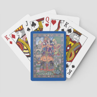 Mujeres indias invidentes jugando cartas