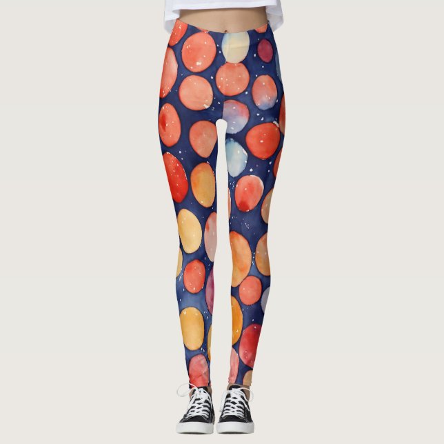 mujeres leggings con puntos folka (Anverso)