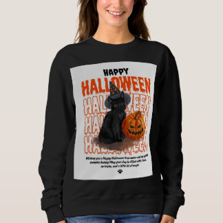 Mujeres mangas largas camisa negra con desi de Hal