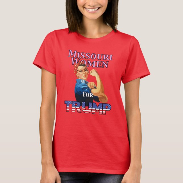 Mujeres Missouri Por La Camiseta Trump (Anverso)