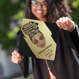 Mujeres motivadoras negras, estropajo de oro, grad