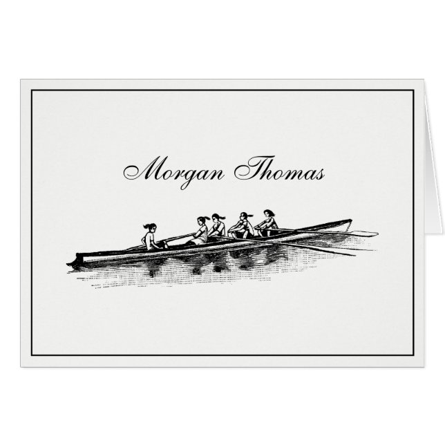 Mujeres Remo Rowers Equipo Deportes Negras (Anverso (Horizontal))