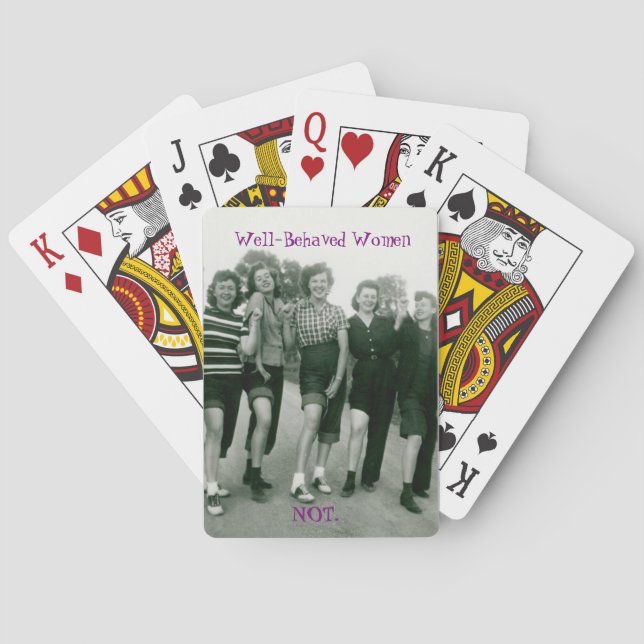 Mujeres retro/Rockabilly jugando cartas (Reverso)