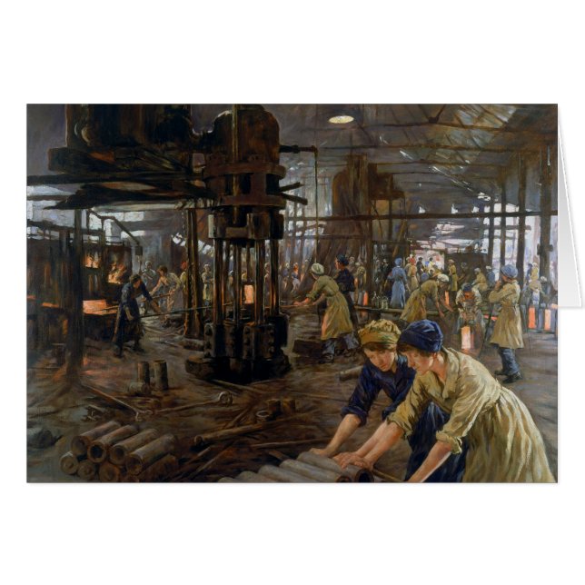 Mujeres trabajando en una fábrica de municiones en (Anverso (Horizontal))