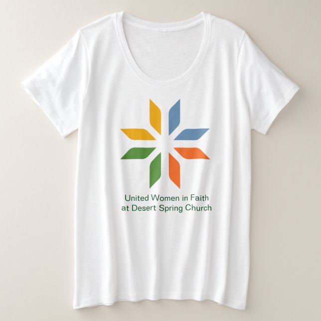 Mujeres unidas de fe en la camiseta más grande del (Anverso del diseño)