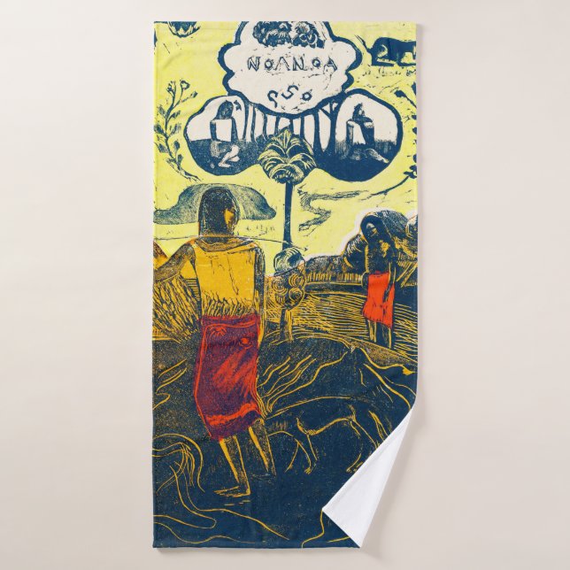 Mujeres y perros tahitianos, Gauguin (Toalla de baño)