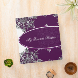 Mulberry Damask Emblem Recipe Binder