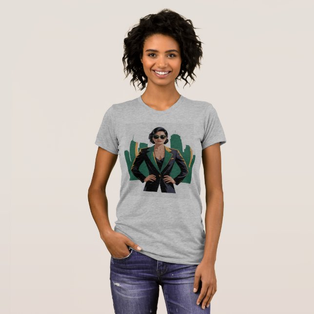 Mulher Chefe Brasileira Boss Lady Camiseta Empoder (Anverso completo)