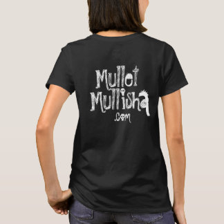 Mullet negra de mujeres con camiseta