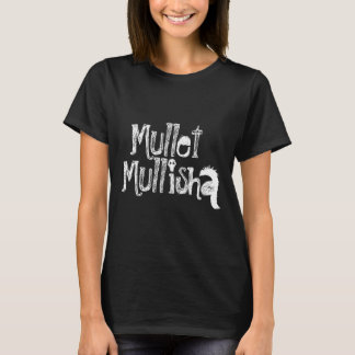 Mullet negra de mujeres con camiseta