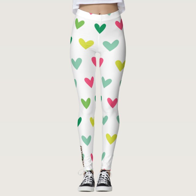 Multi-Colored Heart Pop Leggings (Anverso)
