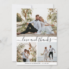 Multi Photo Elegant Gracias tarjeta de script