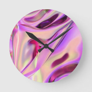 Multicolor de reloj de pared rosa