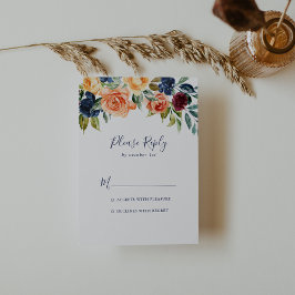 Multicolor Elegante Floral RSVP