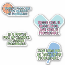 Multicolor Pickleball Player Colorful Pegatina Pac