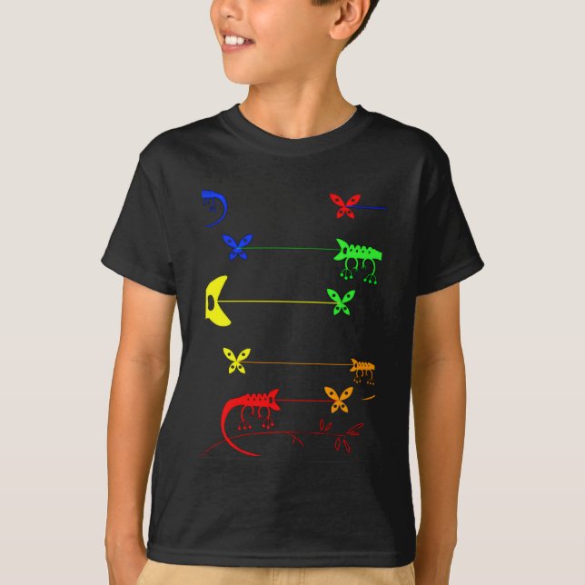 Multicoloreada, camiseta Rainbow Chameleon (Anverso)