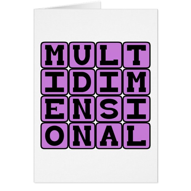 Multidimensional, a través de muchas dimensiones (Frente)