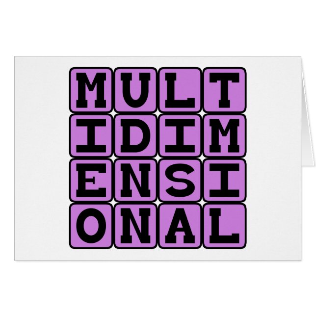 Multidimensional, a través de muchas dimensiones (Anverso (Horizontal))