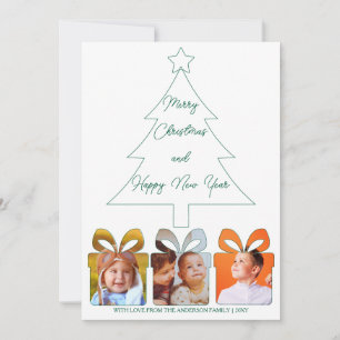 Multifoto Verde Único Único Feliz Navidad Moderna