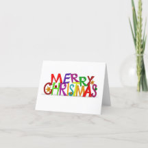 Múltiples colores Mensaje de Feliz Navidad