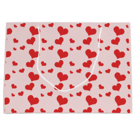 Múltiples corazones rojos en una linda bolsa de re