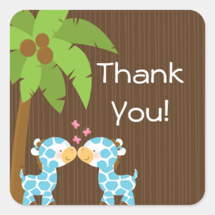 Múltiples Pegatinas de Baby Shower de jirafas de S