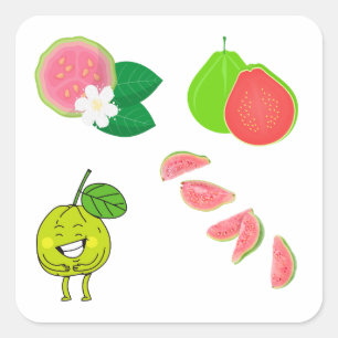 Múltiples Pegatinas de Guayaba