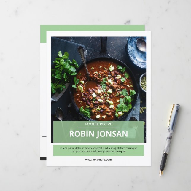 Multipurpose Food Postcard Flyer Template (Anverso/Reverso In Situ)