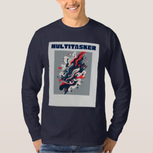 Multitarea - Camiseta de Arte Fluido Retro Abstrac